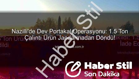 Nazilli’de Nefes Kesen Operasyon: 1.5 Ton Portakal Hırsızlığı Jandarmaya Takıldı!