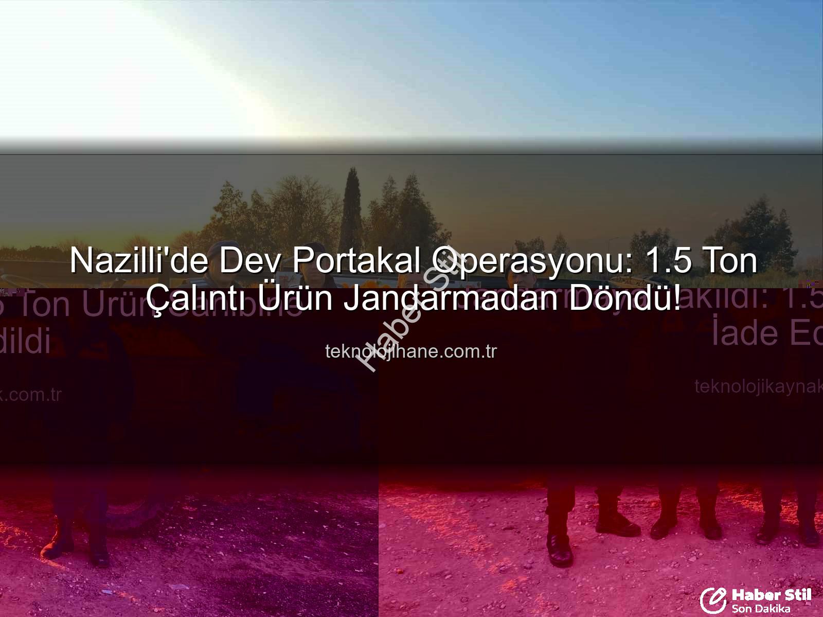 portakal hırsızlığı - Nazilli'de Nefes Kesen Operasyon: 1.5 Ton Portakal Hırsızlığı Jandarmaya Takıldı!